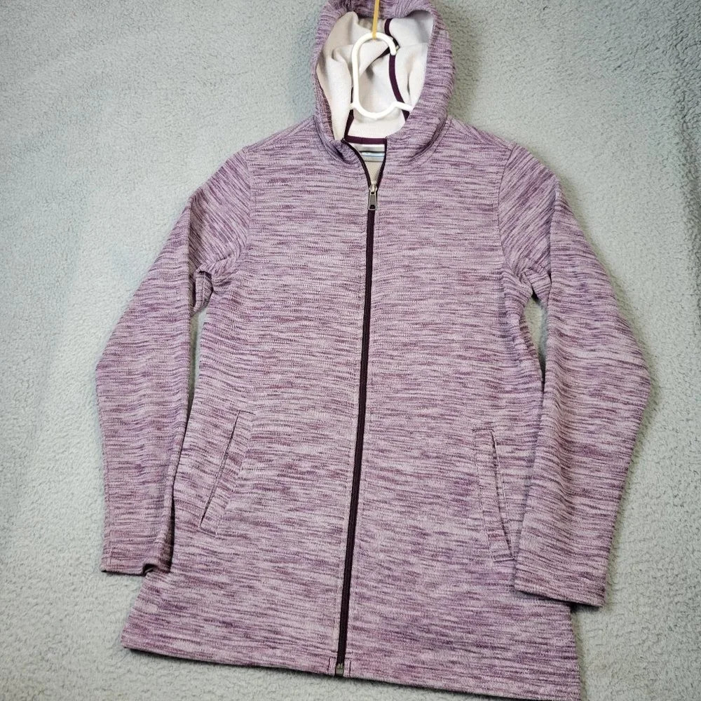 Columbia Hoodie Women's Size S Long Sleeve Pockets Full Zip‎ Space Dyed Purple